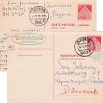 BRD - 30/30 Pfg Dt. Bauwerke Ganzsache n. DÄNEMARK Planegg 1970 + Retour !