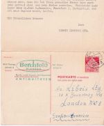 BRD - 30/30 Pfg Dt. Bauwerke Ganzsache n. ENGLAND Planegg 1969 + Retour !