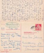 BRD - 30/30 Pfg Dt. Bauwerke Ganzsache n. DÄNEMARK Planegg 1970 + Retour !
