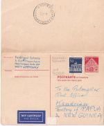 BRD - 30/30 Pfg Dt. Bauwerke Ganzsache n. PAPUA NEUGUINEA + Retour 1970