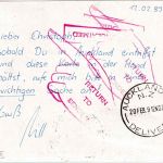 BRD - 70 Pfg B&S Ganzsache/Luftpostkarte n. NEUSEELAND Bremen 1989 retour
