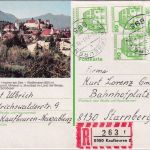 BRD - 50 Pfg B&S Bildganzsache/Einschreibekarte Kaufbeuren - Starnberg 1981