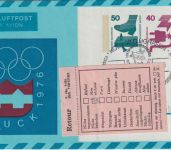 BRD - Innsbruck Olympiade 1976 Privatganzsache/Luftpostfaltbrief SST Köln 1976
