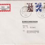 BRD - 100+60+10 Pfg. Privatganzsache/Einschreibebrief Bonn - Braunschweig 1977