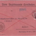 DR - 60 Pfg. Stephan/Dienst Eilbrief (2. Gew.stufe) Sonthofen - Augsburg 1927