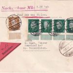 DR - 4x8+3 Pfg. Ebert/Unterrand Nachnahmebrief Ulm - Hemsdorf 1.8.39 !!
