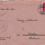 DR - 12 Pfg. AH Brief/Überroller Gross-Zimmern - Schotten 14.3.45 US-Zensur