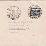DR - 25 Pfg. WHW/Brücke Brief i.d. SCHWEIZ SST Chemnitz Tag d. Briefmarke 1937