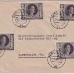DR - 4x3 Pfg. 54. Geburtstag AH Brief Berlin SW11 - Hirschfelde 1943