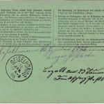 DR - Lahr 1888 Postauftragskarte n. Geiselhöring