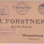 DR - Kempen 1901 Frei lt. Avers No. 21 /Schullehrer-Seminar) karte n. Wasserburg