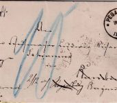 DR - Pegau 1878 Portopfl. Dienstsache/Brief n. Bamberg/postlagernd - Nachporto