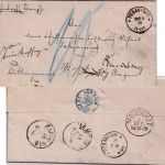 DR - Pegau 1878 Portopfl. Dienstsache/Brief n. Bamberg/postlagernd - Nachporto