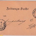 DR - Hamburg 1890 Zeitungssache/Karte "Ärztlicher Praktiker" n. Ausgburg