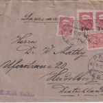 Estland - Paide lokaler Durchstich ! Brief Paide - Heidelberg 1920