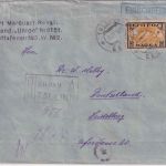 Estland - 5 M. Wikingerschiff Einschreibebrief Tallin - Heidelberg 1920 Zensur