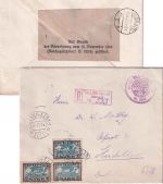 Estland - 3x1 M. Wikingerschiff Einschreibebrief Tallinn Heidelberg 1920 Zensur