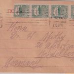Estland - 25 P. Reval senkr. 4er-Streifen Karte Tallinn Heidelberg 1920