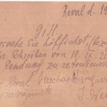 Estland - 25 P. Reval senkr. 4er-Streifen Karte Tallinn Heidelberg 1920