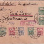 Estland - 2 M./35 P. Reval u.a. Einschreibebrief i. SAARGEBIET Tartu 1920