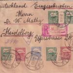 Estland - 2x 1M/35 P. Reval u.a. Einschreibebrief Tartu - Heidelberg 1920 Zensur