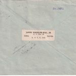 Lettland - 2x1 R./35 K. Drachentöter Brief Leepaja (Libau) 1921 Nachporto