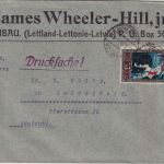Lettland - 1 R./35 K. Drachentöter Drucksache Leepaja (Libau) - Heidelberg 1921