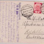 Lettland - 75+5 K. Freimarken Karte Leepaja - Heidelberg 1920