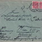 Schleswig - 2x10 Pfg. Freimarke brief n. ÖSTERREICH Flensburg - Wien 1920
