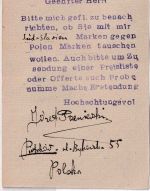 Polen - 25H. Adler u.a. Währungs-Mischfrank. Karte Piotrkow 1920 Zensur Warschau