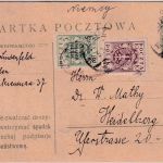 Polen - 25 F. Adler Ganzsache+Zusatz Lodz - Heidelberg 1920 Zensur Lodz