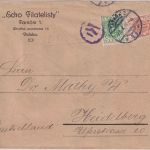 Polen - 10+5 H. Adler Drucksachenbrif Tarnow - Heidelberg 1919 Zensur Krakau