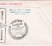 Schweden - DDR Lufthansa Erstflug Dresden/Berlin Zuleitungspost 1957
