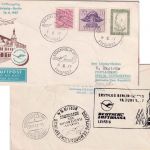 Schweden - DDR Lufthansa Erstflug Leipzig/Berlin Zuleitungspost 1957
