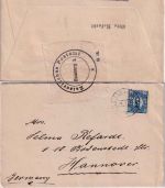 Schweden - 20 Ö. König Gustav V. Zensurbrief Hälsingborg 1915 Zensur Hamburg