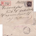 Schweden - 35 Ö. König Gustav V. Einschreibebrief n. Finnland Stockholm 7 1916