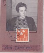 Schweden - 1 Kr. Kronen Postausweis mit Foto/Unterschrift 1941