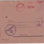 DR - Berlin C111 1943 12 Pfg. AFS "DRb Poka" Brief n. DÄNEMARK seltene Zensur