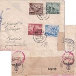 DR - Leipziger Frühjahrsmesse Satzbrief n. FINNLAND Worms 1940 Doppelzensur