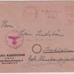 DR - Berlin 22.12.44 25 Pfg. AFS "Reichs-Rundfunk" Brief n. SCHWEDEN - Zensur !!