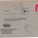 DR - 12 Pfg. AH Brief (Europatarif) n. FINNLAND Peissenberg 1943 Doppelzensur