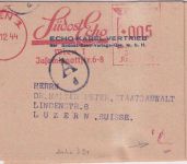 DR - Wien 1944 5 Pfg. AFS "Südost-Echo" Zeitungsstreifband i.d. SCHWEIZ Zensur !