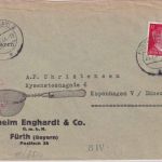 DR - 12 Pfg. AH illustr. Firmenbrief (Europatarif) n. DÄNEMARK Fürth 27.1.44