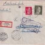 DR - Wolfen 4.4.44 Einschreibebrief (Europatarif) n. HOLLAND Zensur/Retour !