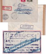 DR - Wolfen 4.4.44 Einschreibebrief (Europatarif) n. HOLLAND Zensur/Retour !