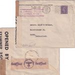 England - 3 P. George VI. Firmenbrief i.d. SCHWEIZ London 1944 - Doppelzensur