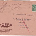 Frankreich - 1 F. Iris Brief Annemasse (Vichy-FR !) - Gouroin 2.8.40 - Retour !