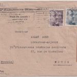 Spanien - Madrid 1943 Firmenbrief n. FRANKREICH (Paris) span.-dt. Doppelzensur