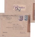 Spanien - Madrid 1943 Firmenbrief n. FRANKREICH (Paris) span.-dt. Doppelzensur