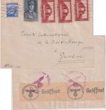 Algerien - Constantine 19.2.43 Brief i.d. SCHWEIZ (Rotes Kreuz) OKW-Zensur Paris